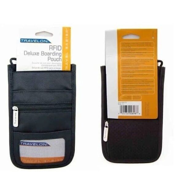 Travelon Passport ID & Boarding Pass Holder bag, wallet purse back - Picture 10 of 12